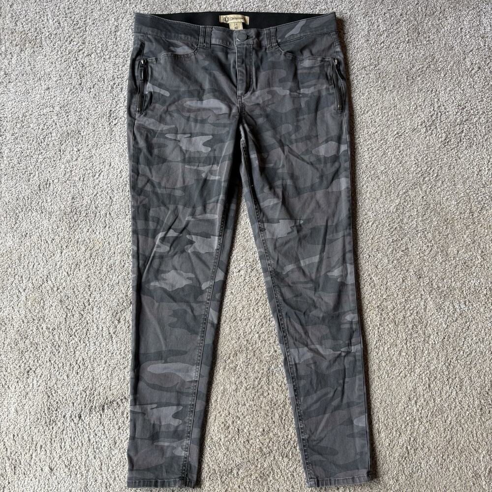 Democracy Abtechnology Womens Camo Skinny Jeans Size 14 Stretchy No Gap Waist